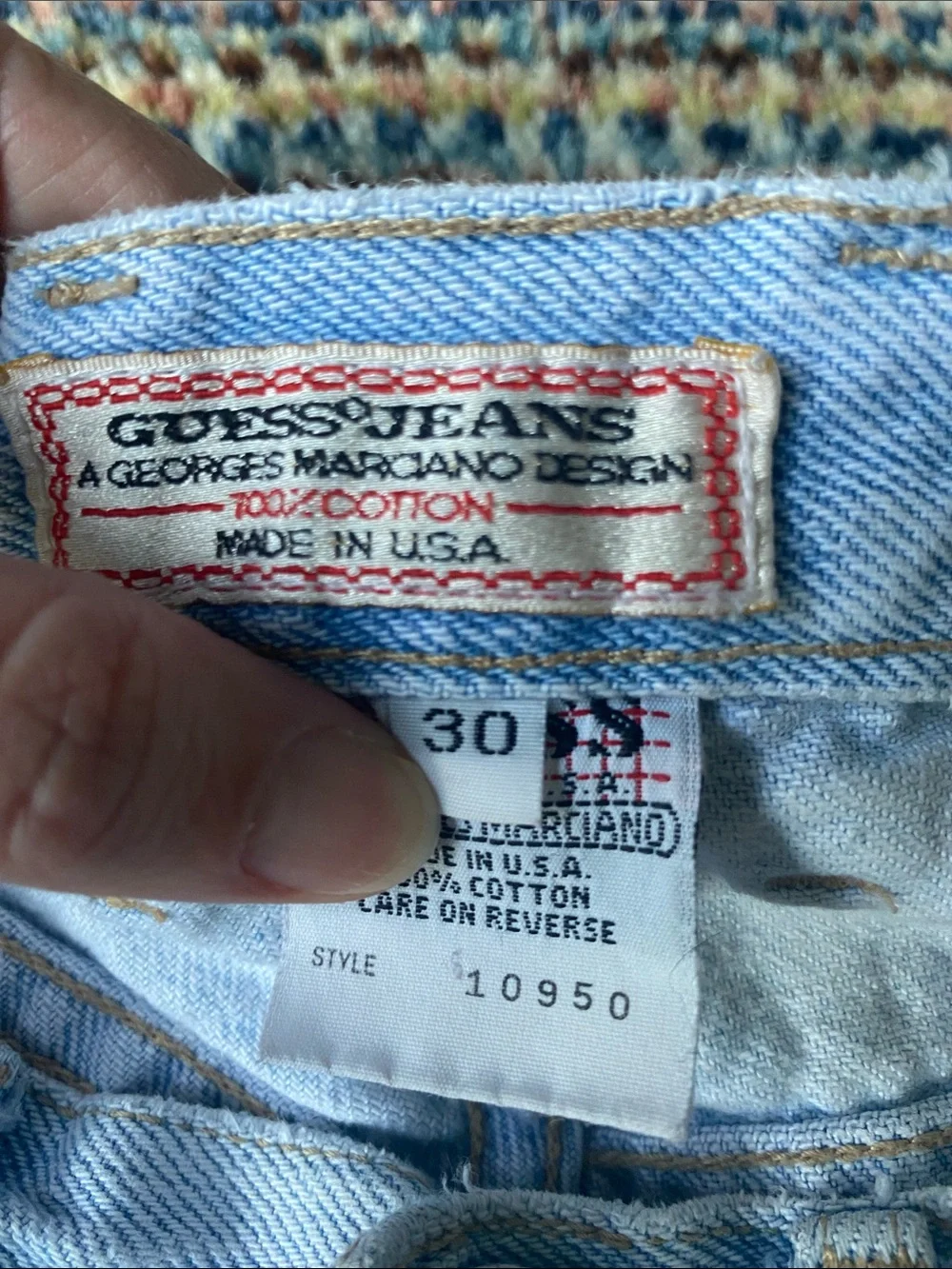 Vintage 90’s Guess by Marciano Faded Light Blue Jean Shorts 30